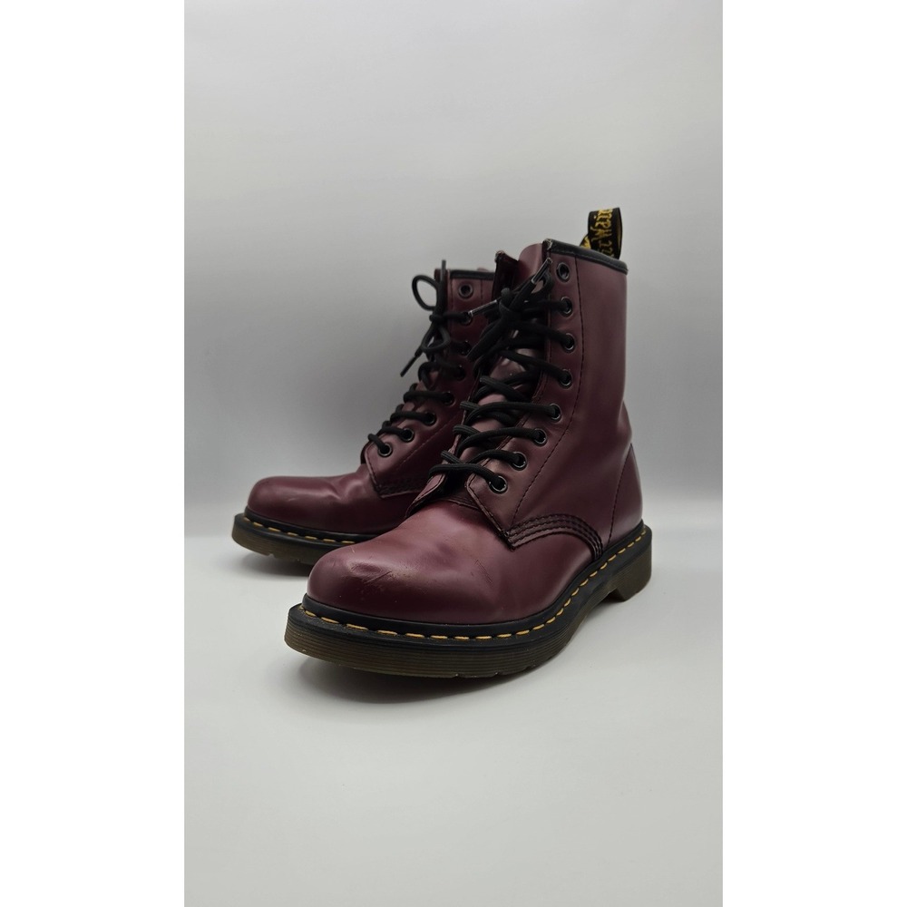 Dr Martens 1460 Women Boots Size 7 Cherry Red Leather 8 Eye Combat 11822600